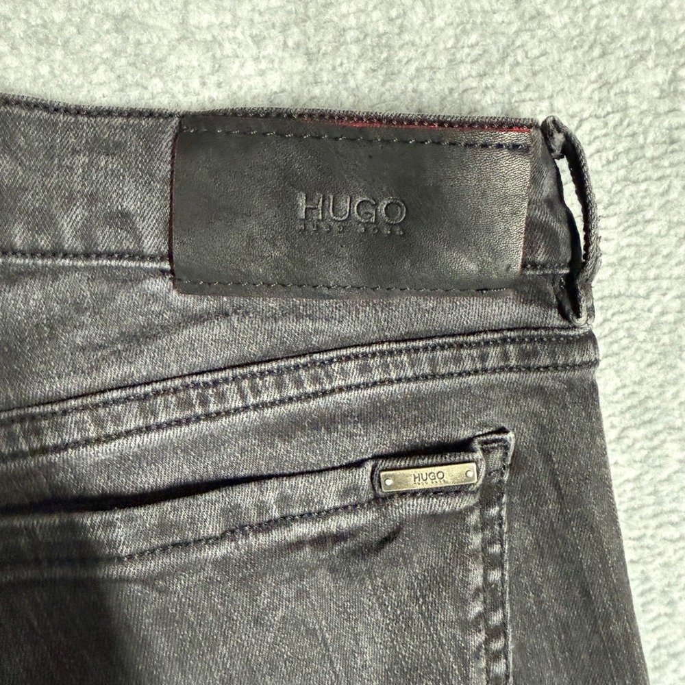 Hugo Boss Red Label Gemini Womens Skinny Jeans 27x34 Charcoal Gray Low Rise - Picture 7 of 11